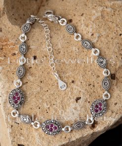 This marcasite and sterling silver bracelet will stand out against any outfit and complement your accessory choices for any occasion.
