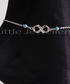 This silver anklet with an infinity symbol will add a touch of class to your look this season.