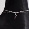 This lovely ankle bracelet is a must-have because of its long-lasting silver finish and elegant triple-strand beaded design.