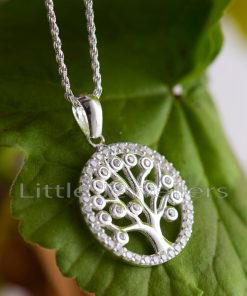 A sterling silver tree of life necklace is a classic present. A powerful and uplifting symbol of strength, natural balance, and infinity.