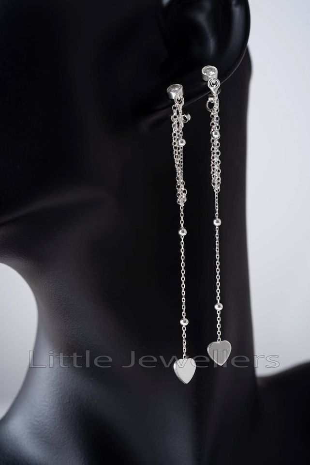 dangling silver earrings