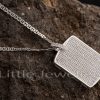 This silver square-shaped necklace is a beautiful piece of jewelry that will complement almost any outfit.
