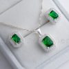 This gorgeous emerald cut necklace set will make you want to show off your jewelry collection!