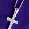 This exquisite silver cross necklace, which represents love, finality, and honored vows, would be an excellent addition to your jewelry collection.