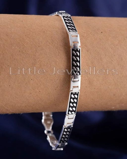 male silver bracelet