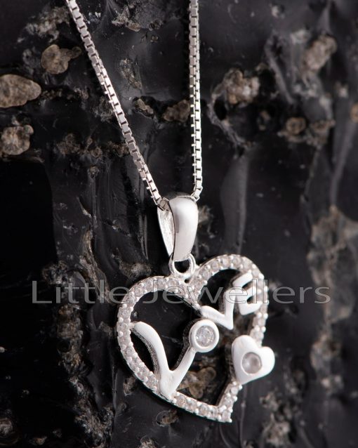 This exquisite pendant necklace has been masterfully crafted with love in mind.
