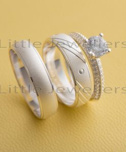 What better way to express your everlasting love than with a matching pair of sterling silver wedding rings.