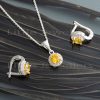 This lovely Citrine jewelry set is ideal for anyone who adores the bright yellow hue of the November birthstone.