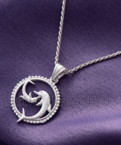 This year, make someone special feel loved with this gorgeous silver dolphin pendant necklace!