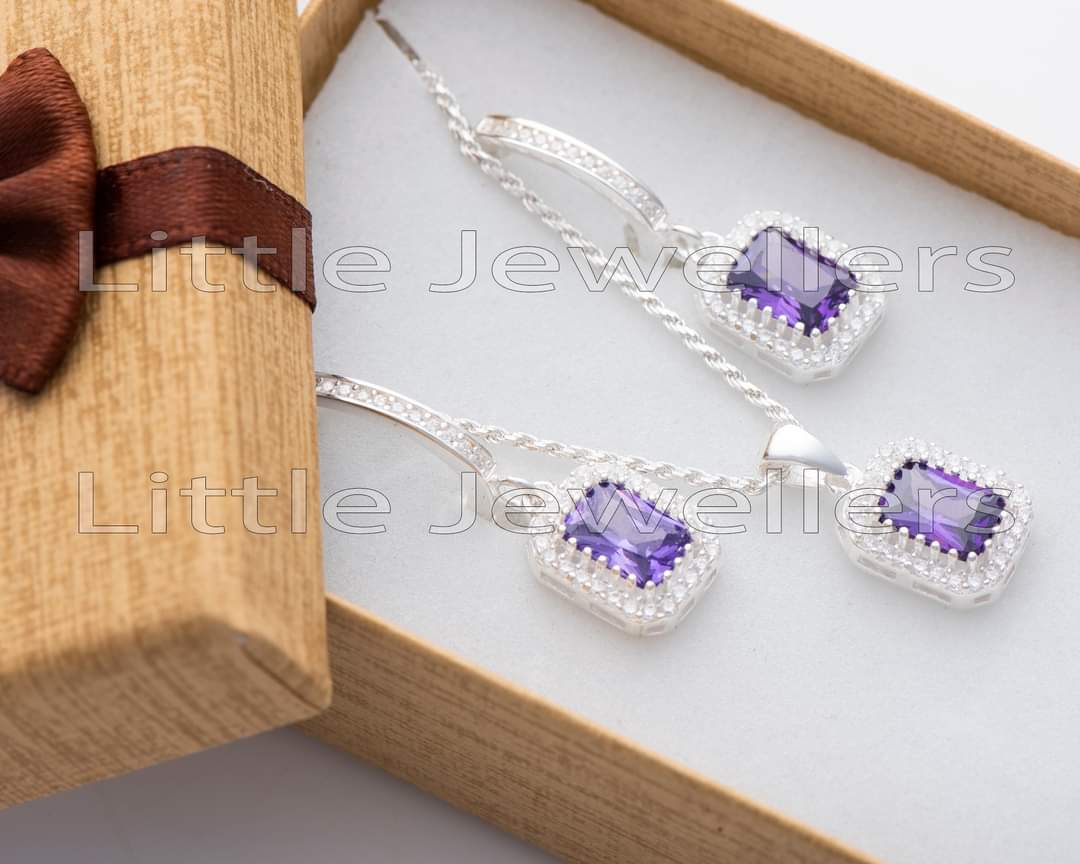 amethyst necklace set 