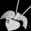 Our stunning zirconia encrusted open heart pendant necklace makes the perfect gift! Make it extra special by personalizing it with a special message or image. Get yours done today at our jewelry store!