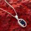 Get ready to sparkle! Our beautiful blue pendant necklace is the perfect addition to your wardrobe. Crafted with sterling silver, this stunning piece is sure to elevate your style.