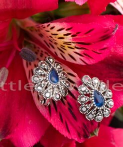 Add a touch of glamour to your mum's look with these gorgeous blue earrings. Crafted from hypoallergenic silver and adorned with marcasite gems, these elegant earrings make the perfect gift for her.