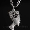 Show your strength and power with this beautiful Nefertiti pendant necklace! That is strung from a shimmery figaro chain, this queen Nefertiti jewellery will look perfect with any African attire.