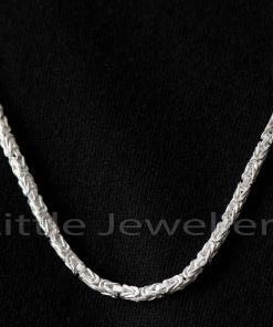 Discover a stylish addition to any man's wardrobe with our sterling silver Byzantine men's chain. Crafted for comfort and durability, this versatile piece is perfect for any occasion.