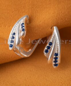 Elevate her style with our exquisite sterling silver earrings adorned with stunning blue zirconia stones. Perfect for any special occasion, these earrings are a radiant expression of style and love.