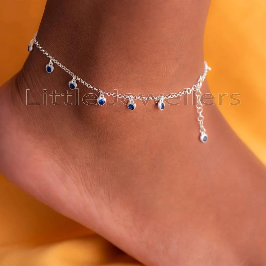 Stylish deals silver anklets