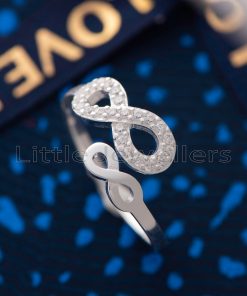 Say "I promise" with this beautiful, adjustable sterling silver infinity promise ring. Perfect for any finger, this classic symbol of love is perfect for symbolizing an unbroken bond.
