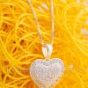 This heart shaped silver necklace makes the perfect gift for Christmas, expressing your love and appreciation for the special lady in your life.
