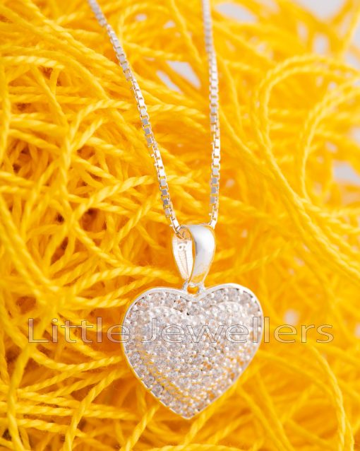 This heart shaped silver necklace makes the perfect gift for Christmas, expressing your love and appreciation for the special lady in your life.