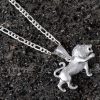 Our male necklace is the ideal statement piece with a Sterling Silver Figaro Chain and majestic Lion Pendant.