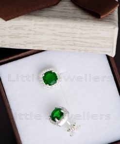 Add some sparkle to your style with these beautiful emerald green and sterling silver earrings from Nairobi, Kenya.