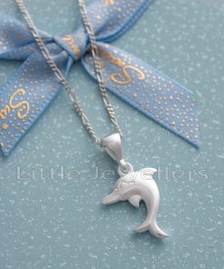 Elevate your style with our dolphin-inspired necklace, made from high-quality sterling silver. The perfect gift for a happy soul who loves unique dolphin jewelry and silver chains