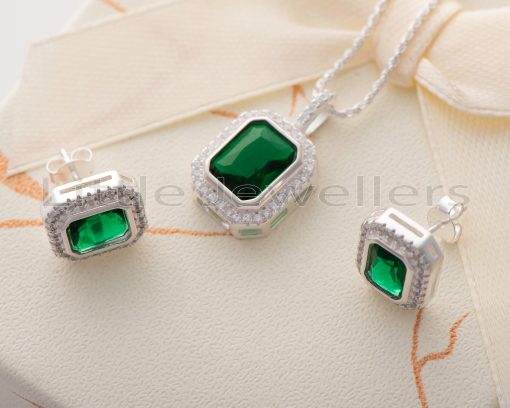 Write Your Nairobi Love Story With This Emerald Necklace Set: Anniversary Jewelry Gift for Her