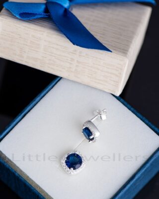 Blue Silver Earrings: Comfortable Fit, September Birthstone