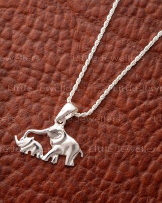 Mother & Baby Elephant Necklace – Gift for Strong, Loving Mothers